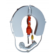 Man Over Board Kit. Lifebuoy, Light, Bracket & throw line.